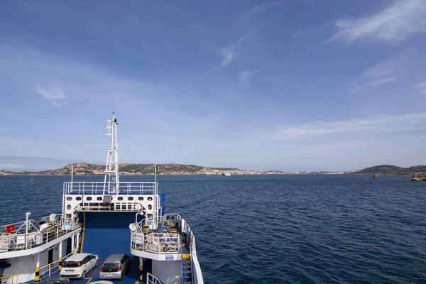Ferry between Palau and Isola Maddalena in Sardinia Italy — Stock Photo, Image