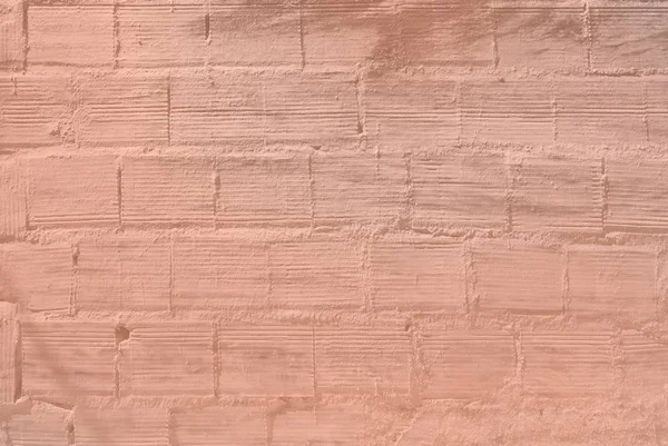 Bepleisterde op bakstenen muur patroon textuur achtergrond — Stockfoto