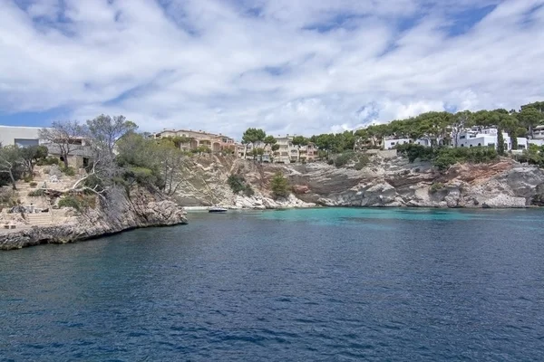 Pretty buildings Cala Fornells sea Mallorca — Stock Photo, Image