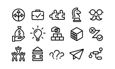 İş Çözümü Simgesi vektör tasarımı