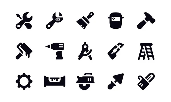 Work Tools Icons Vector Design — Stock Vector