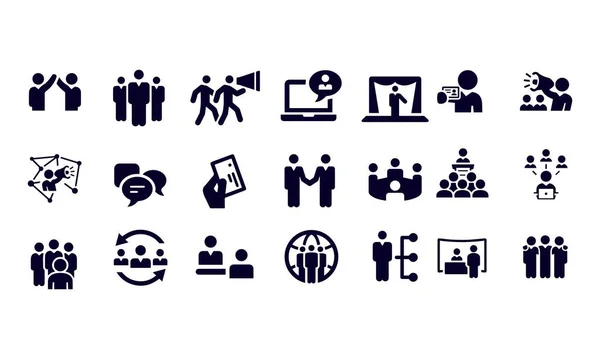 Business Networking Icons Vektordesign — Stockvektor