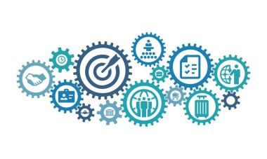 İş Stratejisi Simgesi vektör tasarımı 