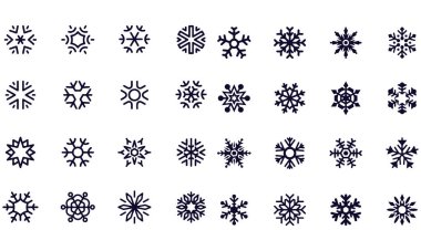 Kar Tanesi Simgesi vektör tasarımı 