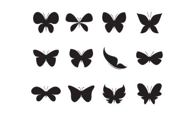 Kelebek simgeleri vektör tasarımı 