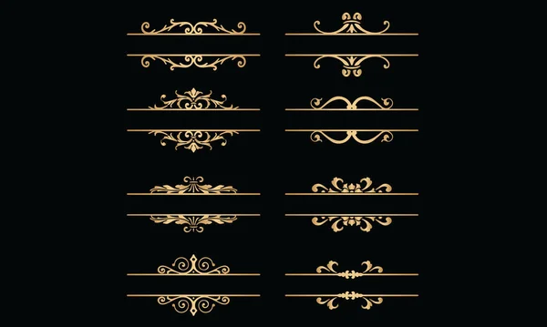 Dekoratif florik elementler kümesi vektörü