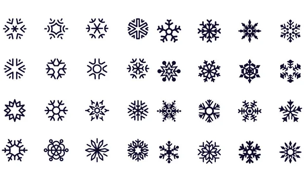 Copo Nieve Iconos Diseño Vectores — Archivo Imágenes Vectoriales