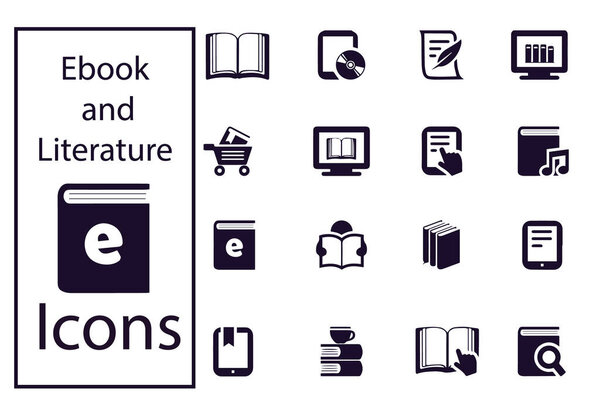 Иконы электронной книги и литературы