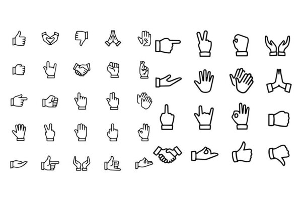  Gesture Icons vector design 