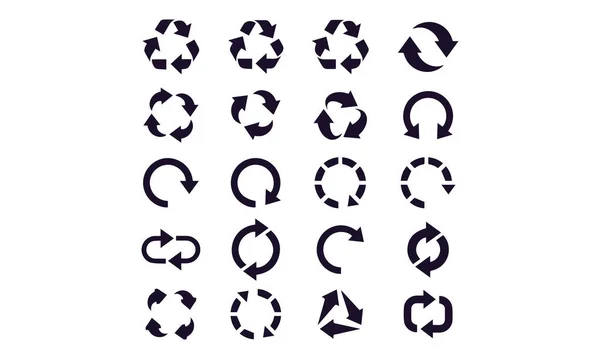 Recycler Icône Set Vectoriel Design — Image vectorielle