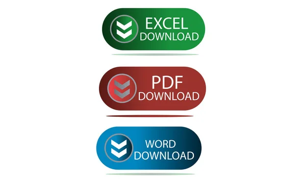 Vector Pdf Excel Word Download — Stock Vector