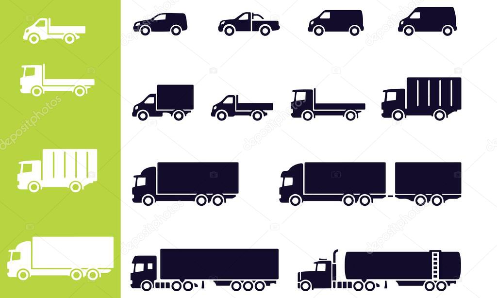 Commercial Vehicle Icons vector design 