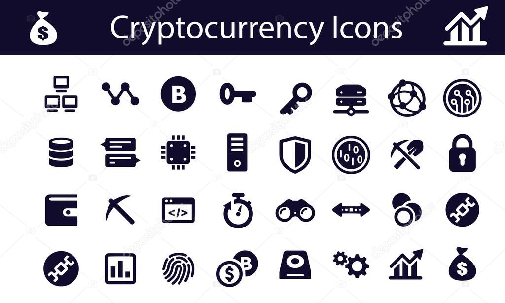 Cryptocurrency Icons vector design 