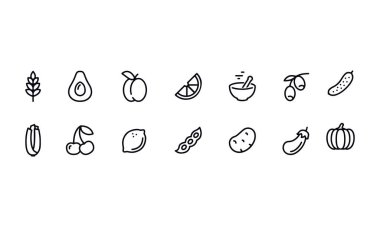 Vegan Gıda vektör tasarımı 