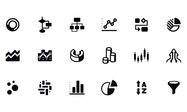 Infographic Chart Visual Aid Icon Set — 스톡 벡터