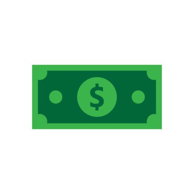 Beyaz Arka Planda İzole Edilmiş Trendy Renkli Stilde Nakit Simgesi. 