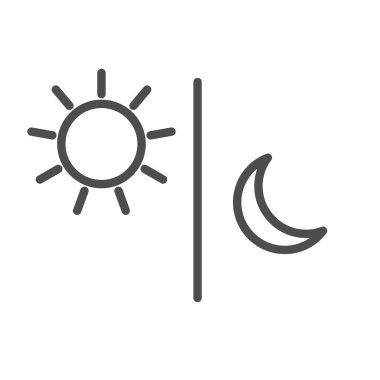 Güneş ay simgesi illüstrasyon izole vektör, eps 10