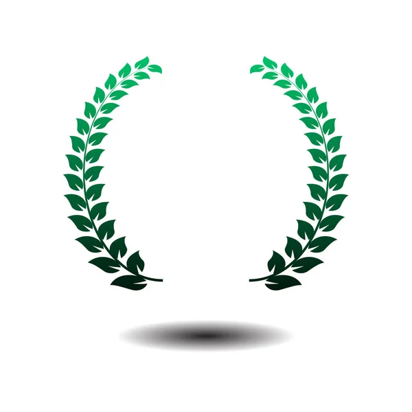 Corona di alloro Icona Vettore isolato su sfondo bianco — Vettoriale Stock