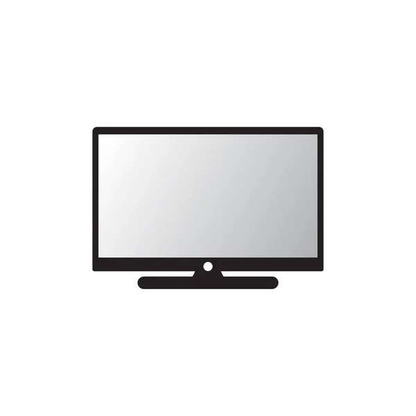 Vector modern tv icon. PC icon. Monitor icon. Isolated vector. — Stock Vector