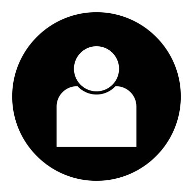 Siyah Daire'de insan vektör simgesi 