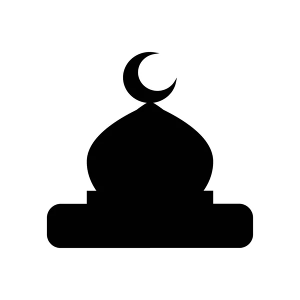 Mesquita vetor ícone cúpula no fundo branco — Vetor de Stock