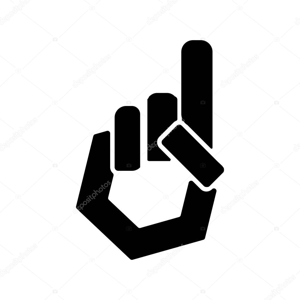 Logo Hand of tauhid  icon vector, the one, the route truth