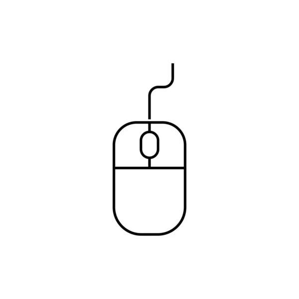 Ikona myši počítače na bílém pozadí — Stockový vektor