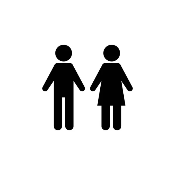 Hombre y mujer icono. ilustración de stock plano — Archivo Imágenes Vectoriales