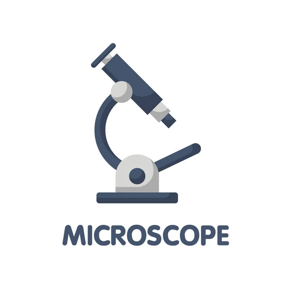 Mikroszkóp Lapos Ikon Stílusú Design Illusztráció Fehér Háttér Eps — Stock Vector