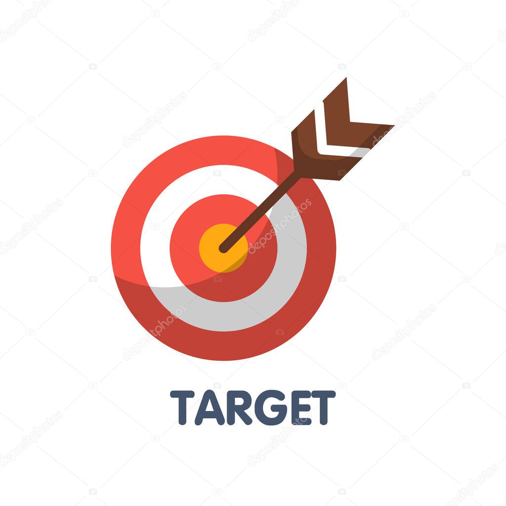 Target flat icon style design illustration on white background eps.10