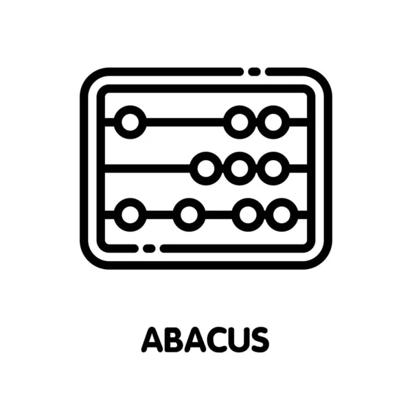 Abacus Illustration Conception Style Icône Contour Sur Fond Blanc Eps — Image vectorielle