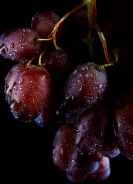 Çiğ taneli üzüm..