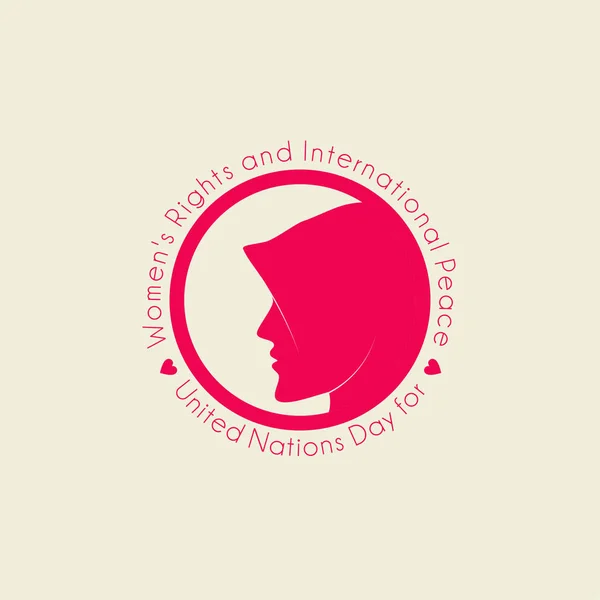Typografi Design För Dag För Kvinnors Rättigheter Och Internationell Fred — Stock vektor