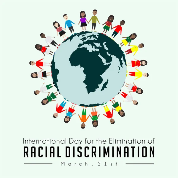 人種差別の撤廃のための国際デー — ストックベクタ