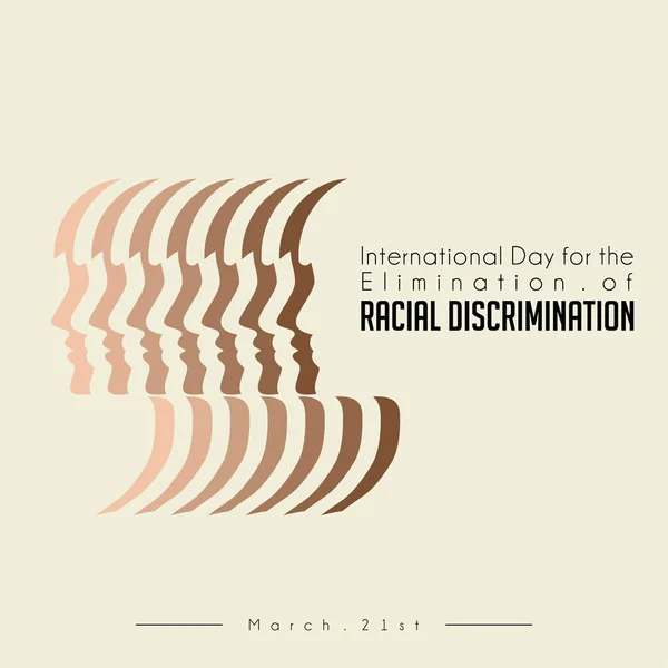 Internationella Dagen För Avskaffande Rasdiskriminering Med Hudfärg — Stock vektor