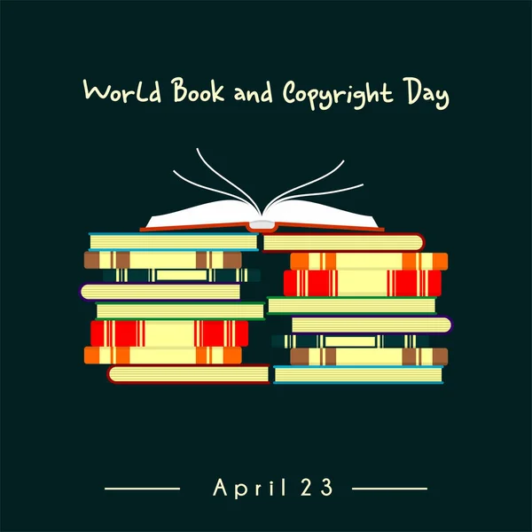 Всесвітній день книги та авторського права — стоковий вектор