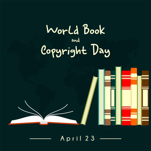 Werelddag boek en copyright — Stockvector