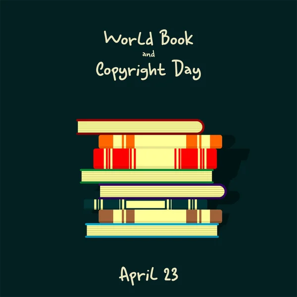 Werelddag boek en copyright — Stockvector