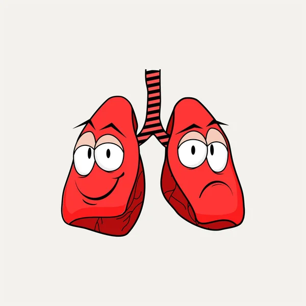 Red Lungs vetor ícone — Vetor de Stock