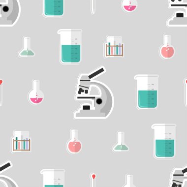 Kimyasal laboratuvar ekipmanları pürüzsüz desen