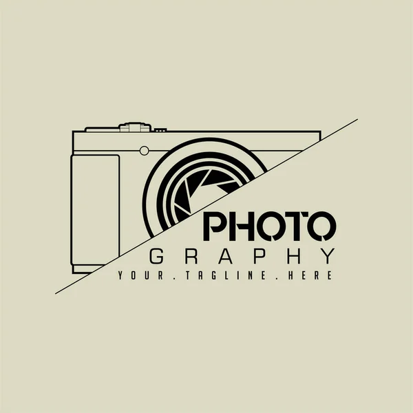 Kamera Fotoğrafı Simge Logosu Tasarımı — Stok Vektör