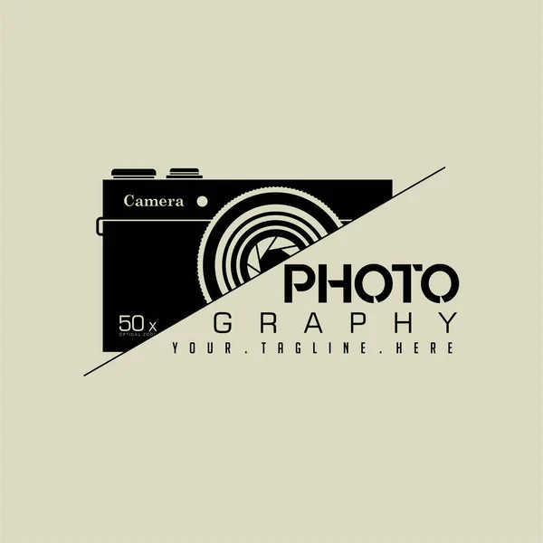 Photographie caméra Icône Logo Design — Image vectorielle