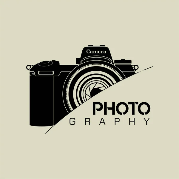 Kamera Fotoğrafı Simge Logosu Tasarımı — Stok Vektör