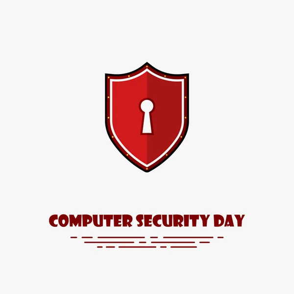 Bilgisayar güvenliği günü — Stok Vektör