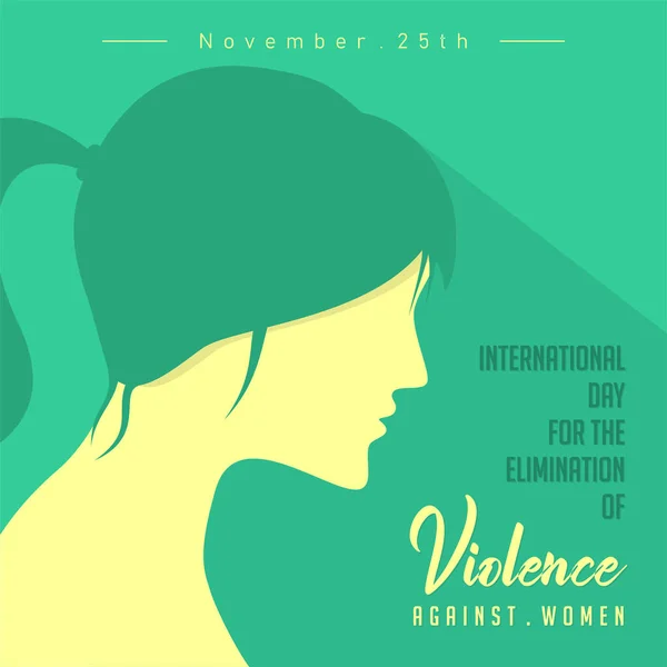 A nők elleni erőszak felszámolásának nemzetközi napja — Stock Vector