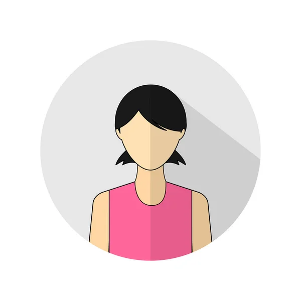 Vectorillustratie Van Het Icoon Van Huisvrouw Avatar Perfecte Template Voor — Stockvector