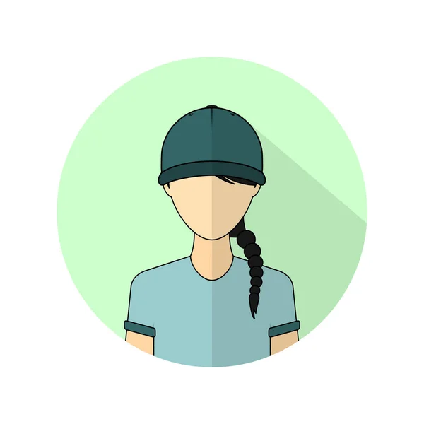 Vectorillustratie Van Het Meisje Avatar Icoon Perfecte Sjabloon Voor Jeugddesign — Stockvector