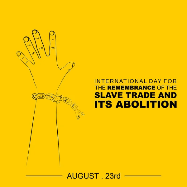 Kelepçelenmiş Vektörü Çizimi Uluslararası Gün Için Iyi Bir Şablon Köle — Stok Vektör