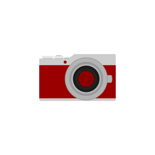 Illustration Vectorielle Caméra Sans Miroir Rouge Modèle Parfait Pour Conception — Image vectorielle