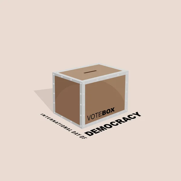 민주주의의 디자인 Vote Box Vector Illustration — 스톡 벡터